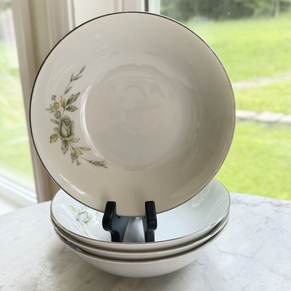 Set of 4 Vintage 60s Wyndham Fine China "Melrose 657" Coupe Soup‎ Bowls 7" Japan